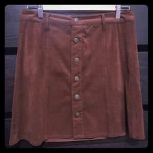 Brown skater skirt